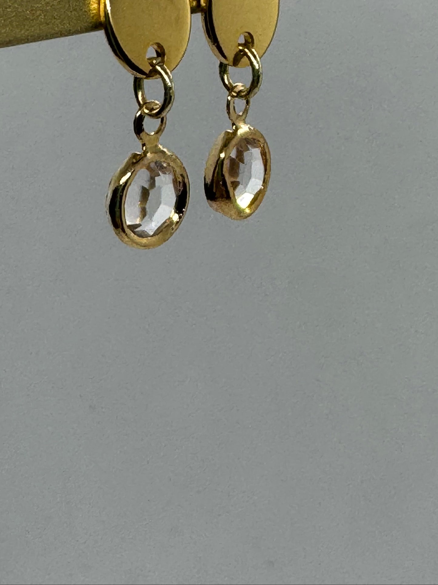 Delicate gold drop earrings
