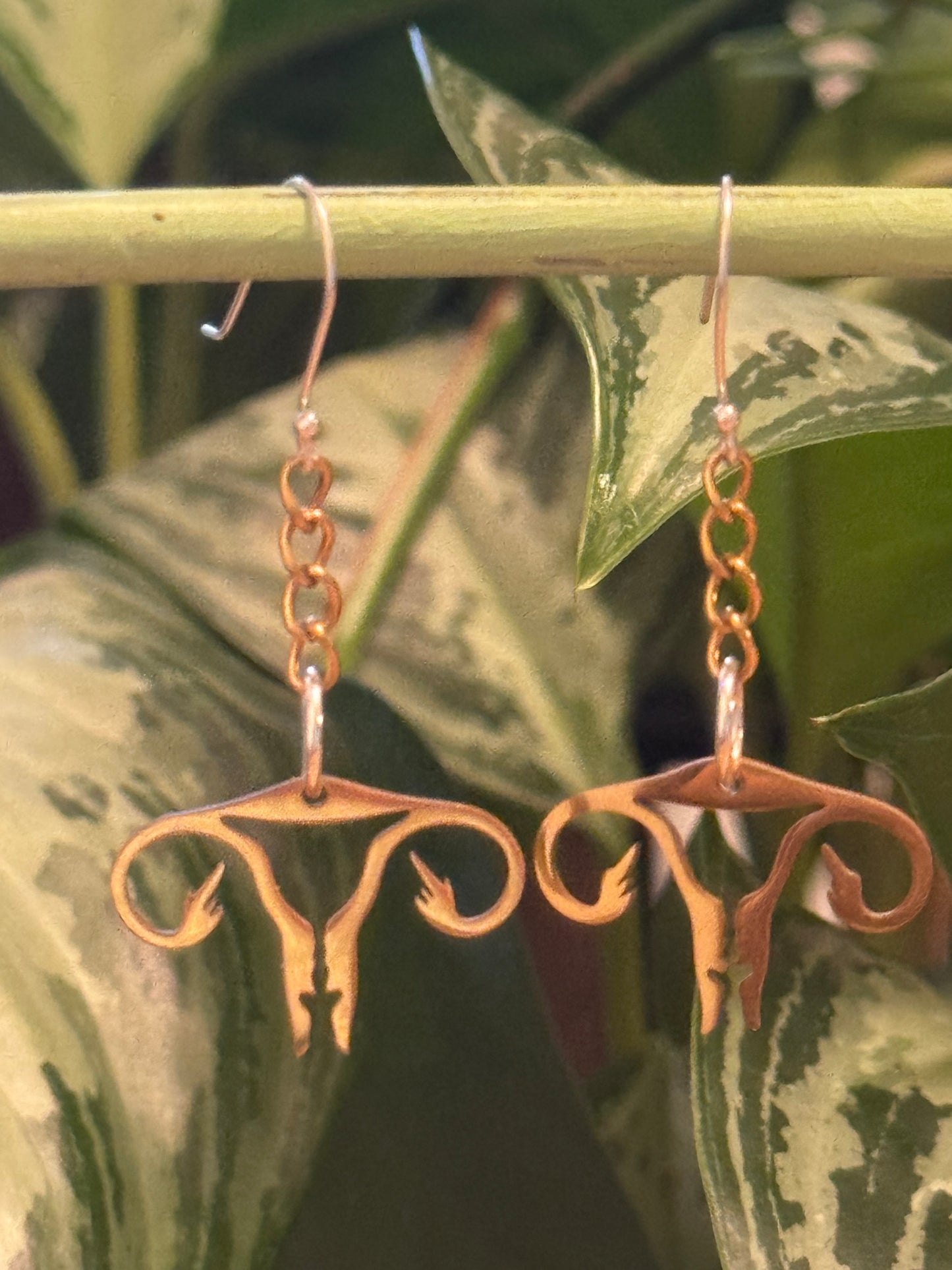 Hands off chain dangle earrings