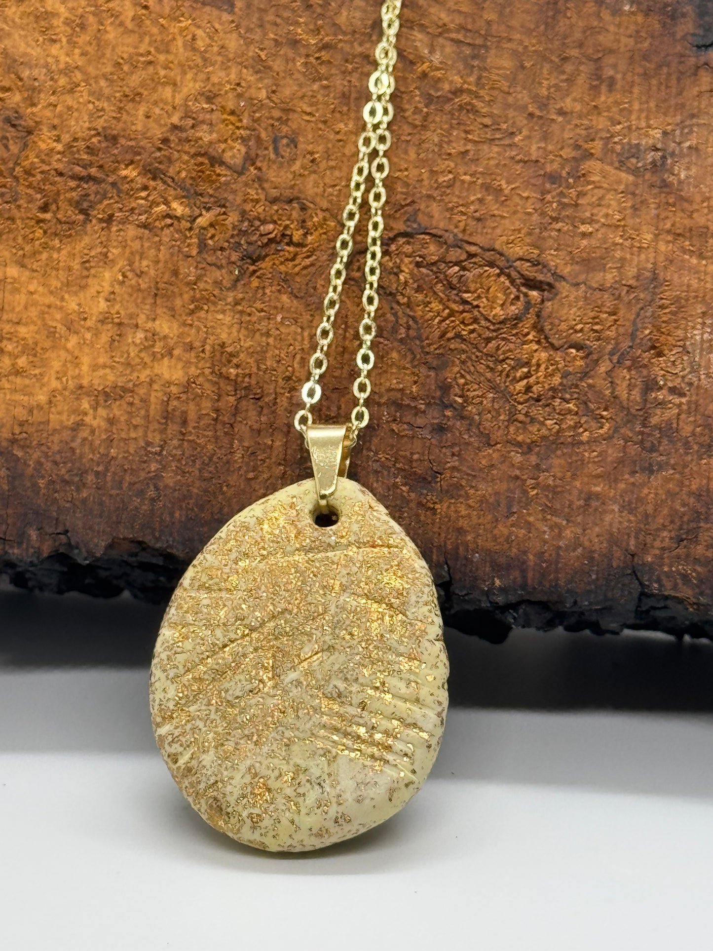 Yellow sunstone necklace