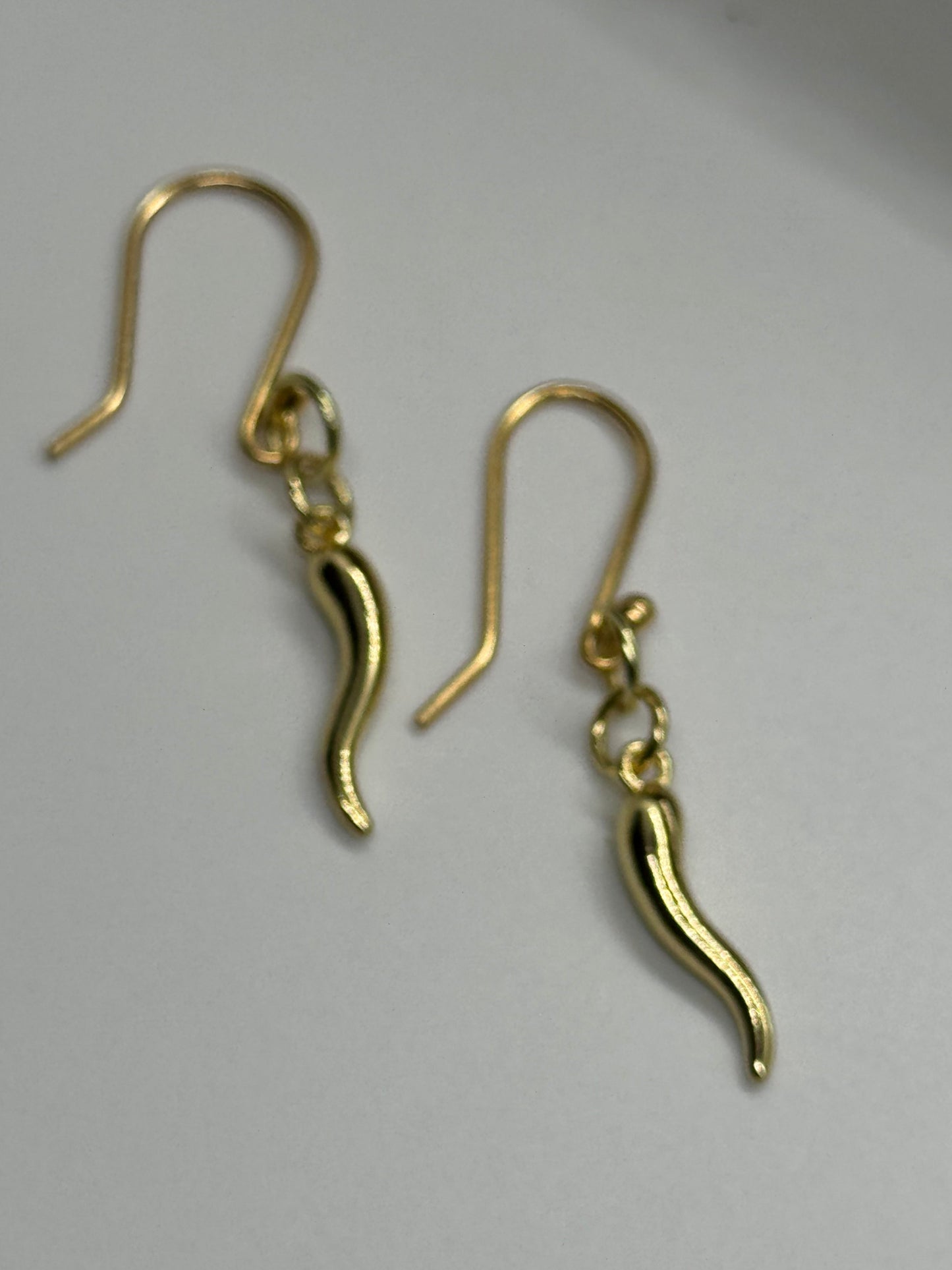 Gold pepper earrings