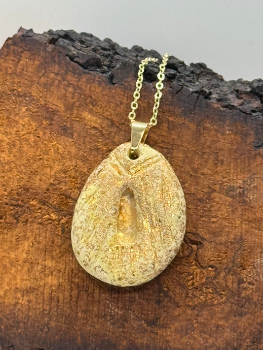 Yellow sunstone necklace