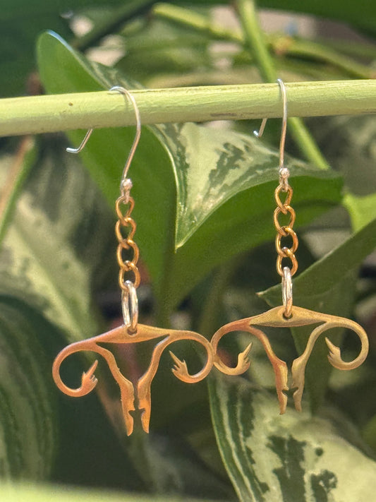 Hands off chain dangle earrings