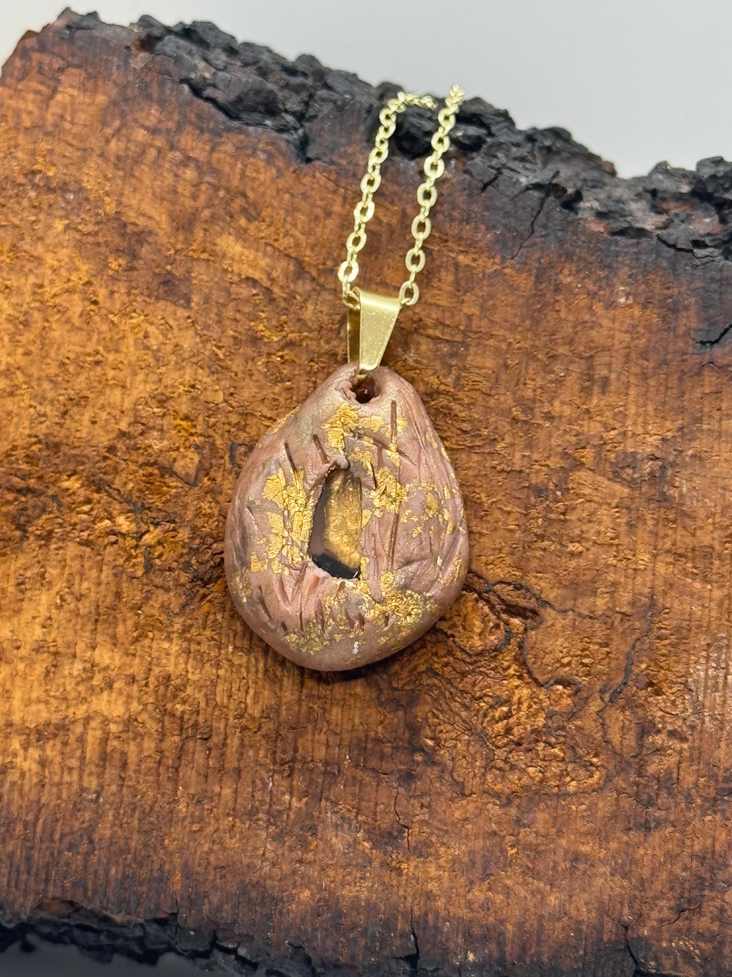 Brown smoky topaz necklace