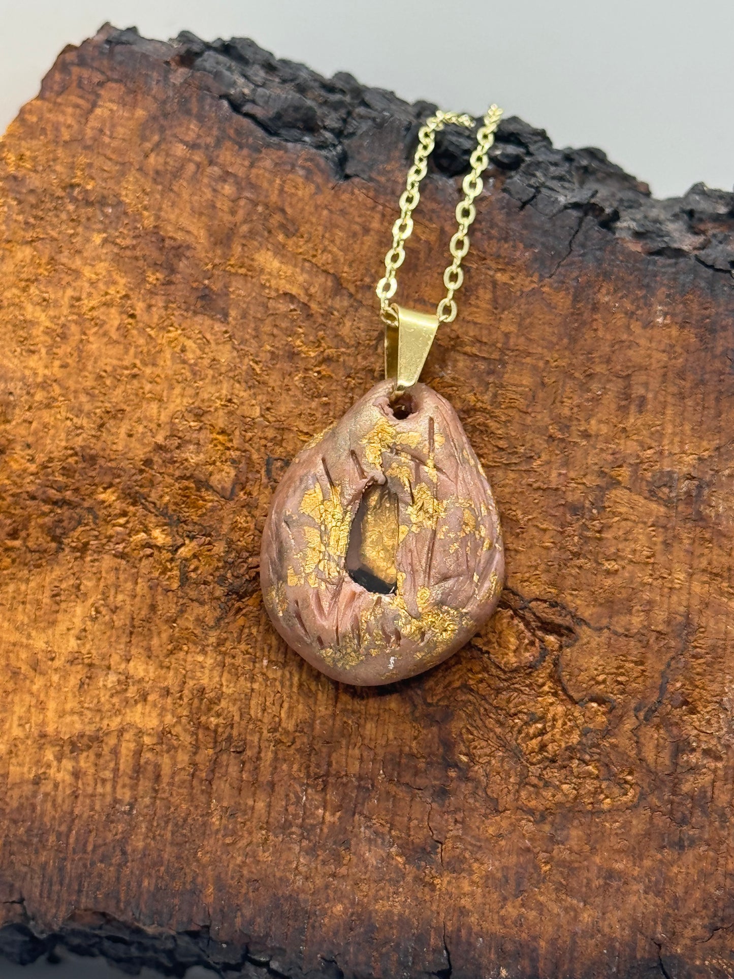 Brown smoky topaz necklace