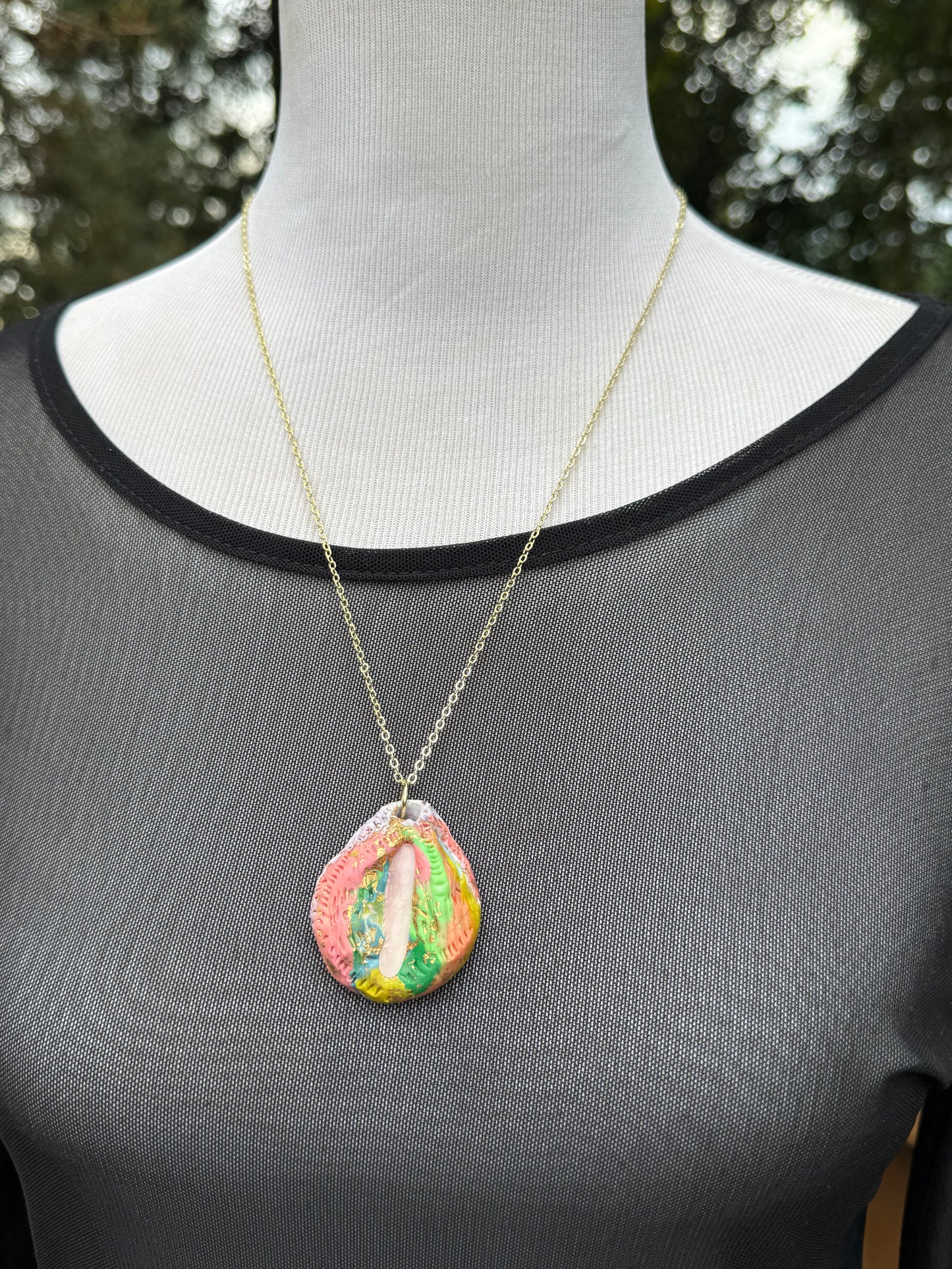 Rainbow kunzite necklace