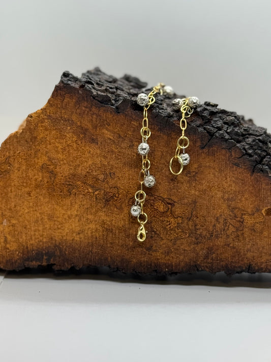 Lava stone gold chain bracelet, "Generation"