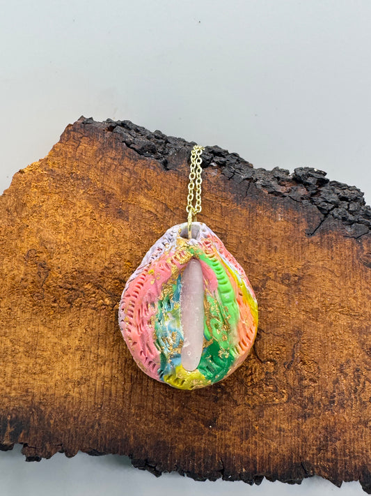 Rainbow kunzite necklace