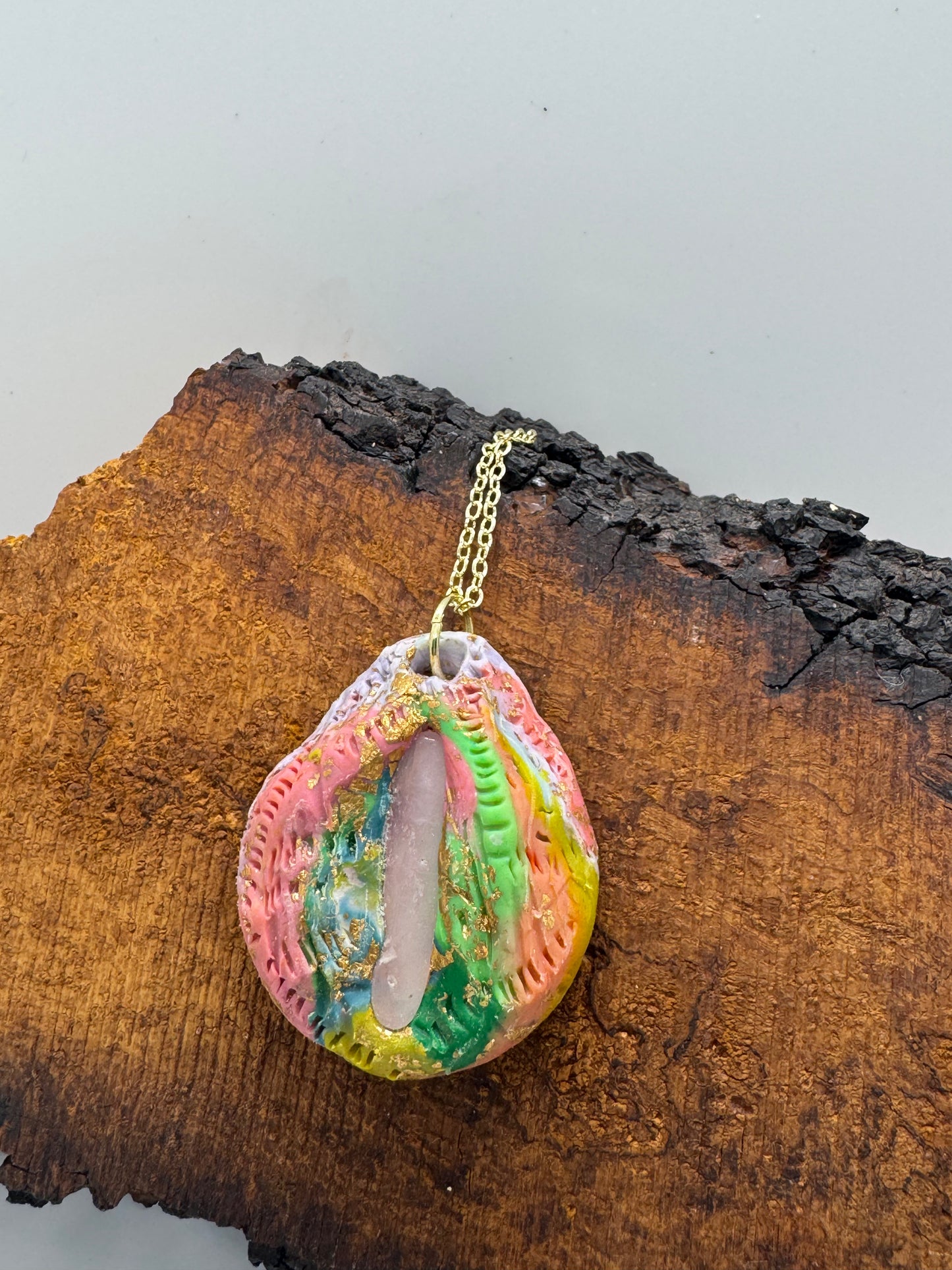 Rainbow kunzite necklace