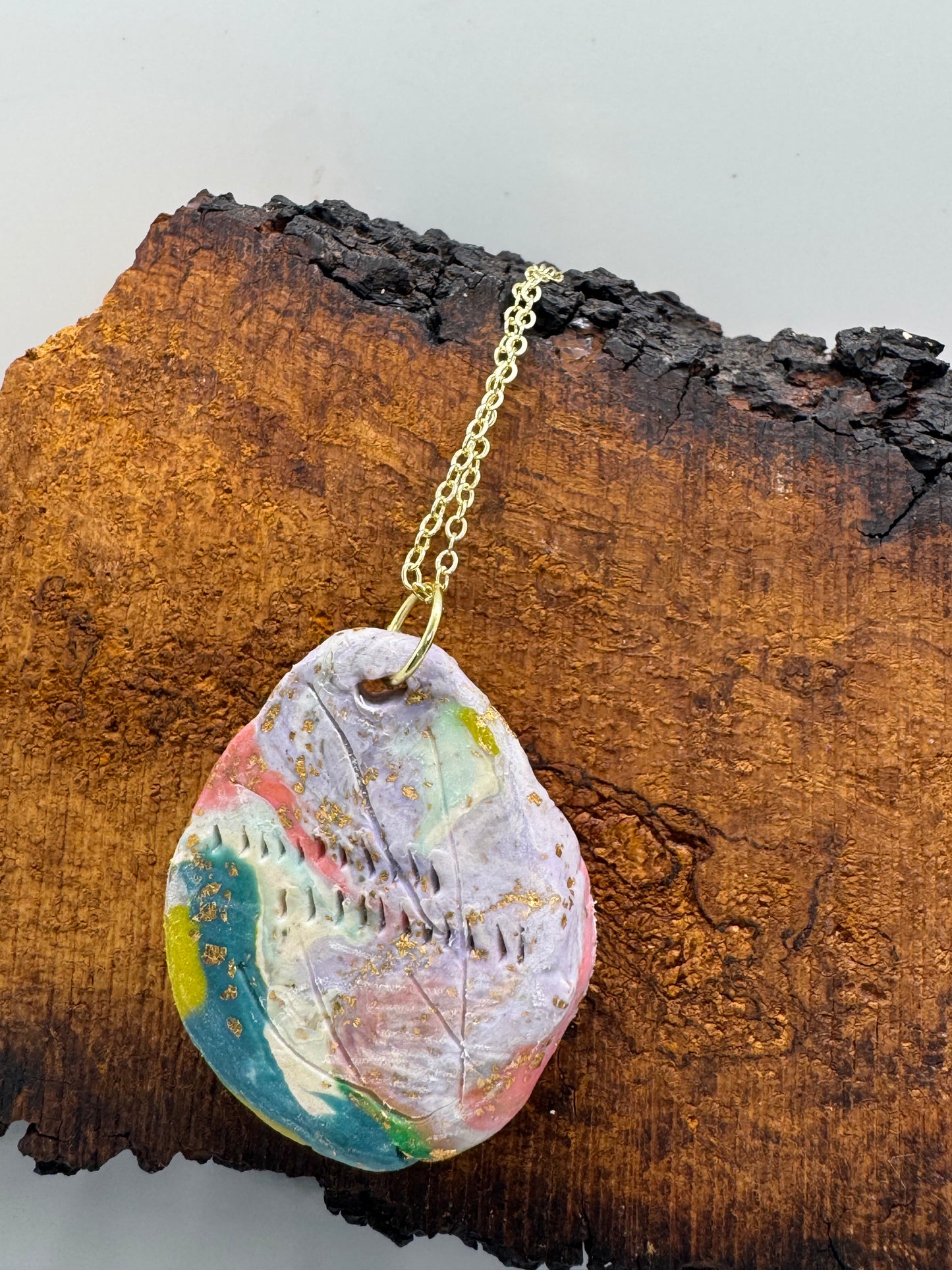 Rainbow kunzite necklace