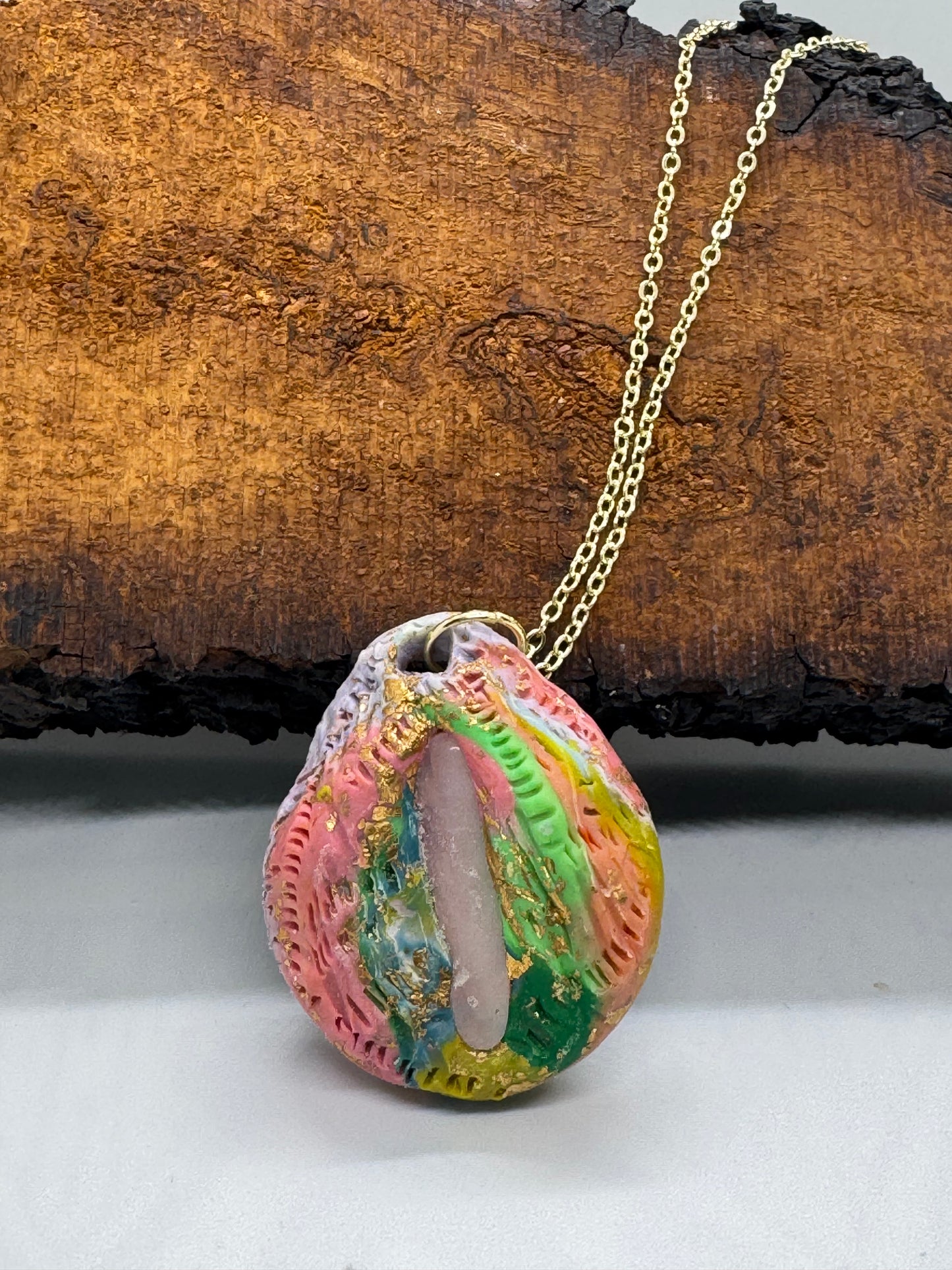 Rainbow kunzite necklace