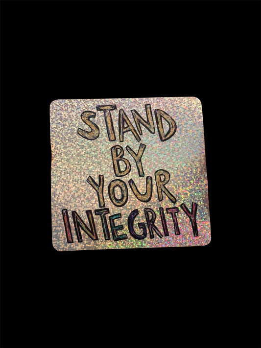 Integrity glitter sticker